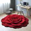 Non-slip Peony Floor Mat Special-shaped Bathroom Floor Mat  for Living Room Tea Table Bedside