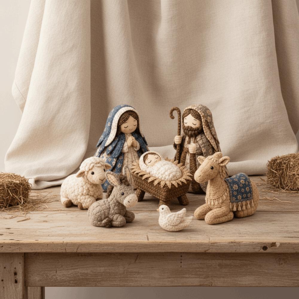 with Assembly Guide Nativity Scene Sewing Craft Kit Parent-Child Activities