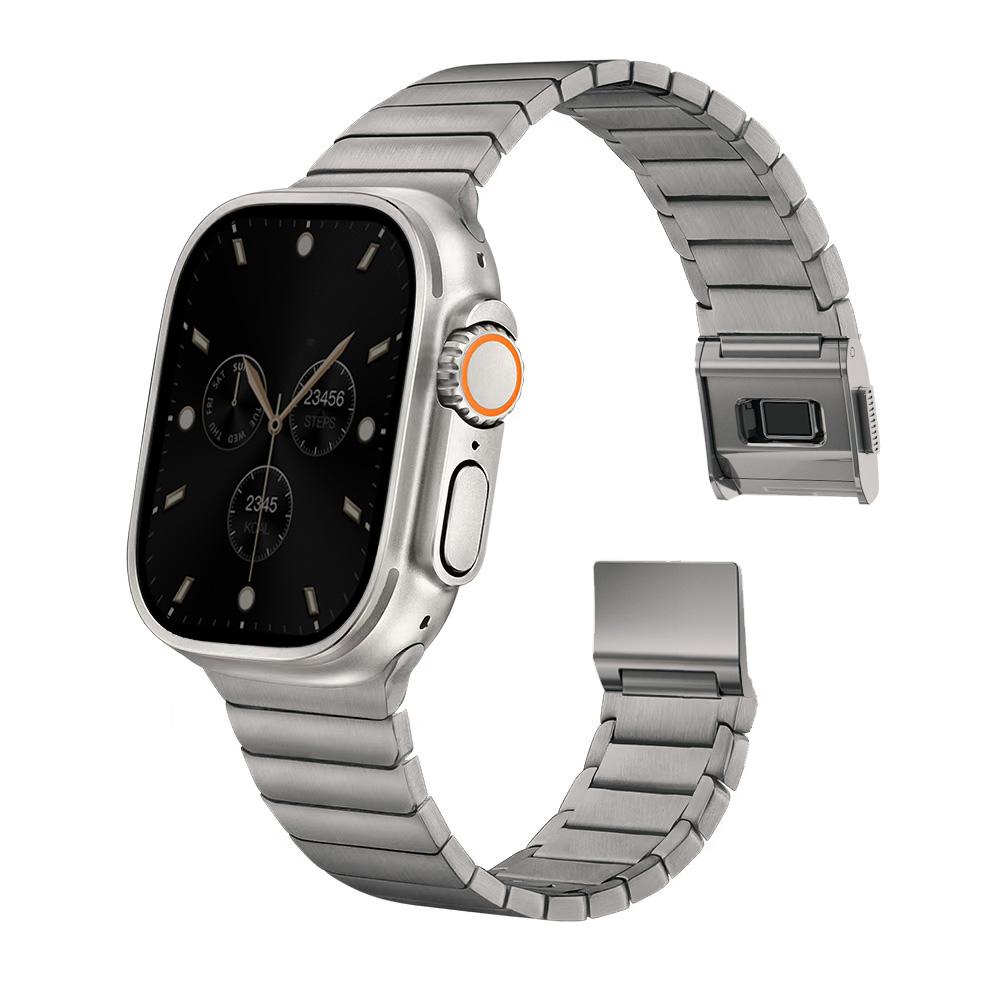 For Iwatch Ultra 3/2 49mm 44 42 45 46mm Magnetic Titanium/Stainless Steel Strap For Apple Watch Series 11 10 9 8 7 6 5 4 SE3