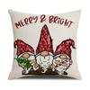 New Christmas Pillow Cover Hand-painted Cartoon Pattern Printed Cushion Holiday Decoration Cushion Home