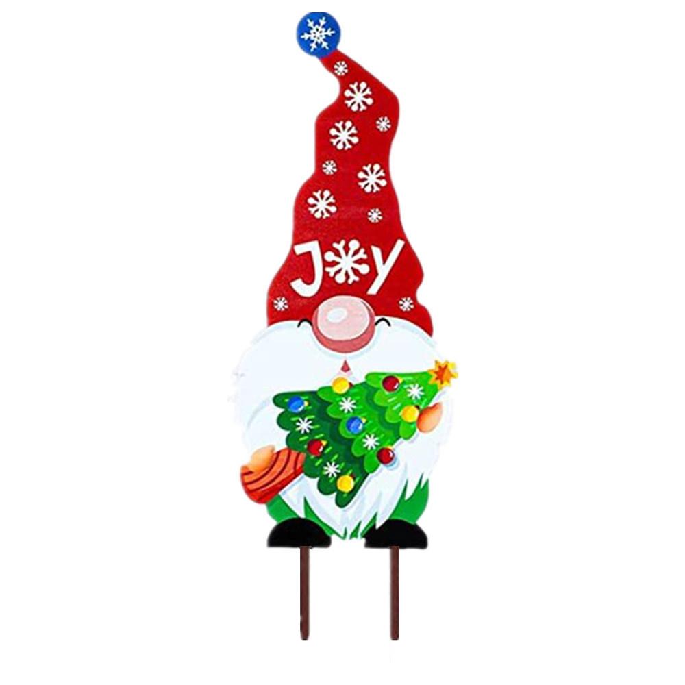 Weihnachts-Gartenschild Dekoration Außen Garten Gehweg Hof Rasen Weihnachtsmann Dekorative Pflöcke Weihnachtsfeier DIY Deko Ornament