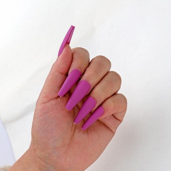 Dlouhý přechod Pure Color Ballet Nail Nail Piece Barevný tisk Love Flame Evropské a americké Nails Art Tipy na falešné nehty Gel na nehty Full Cover