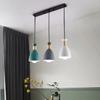 Nordic Modern Minimalist Macaron Pendant Light - Three-Head Design for Restaurant or Bar Counter