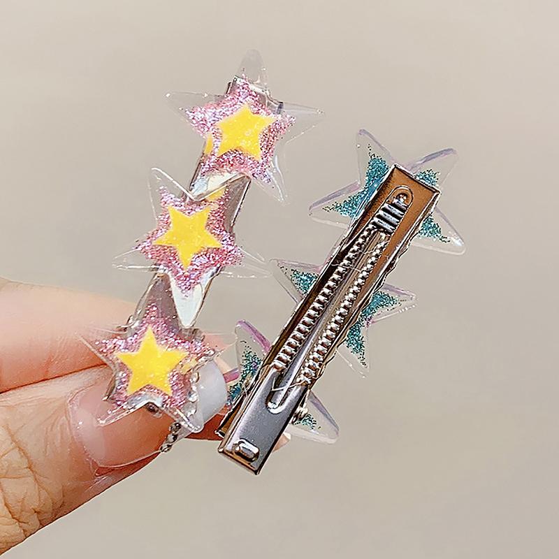 

Colorful Transparent Glitter Star Hair Clip Sweet Hair Decoration Headwear
