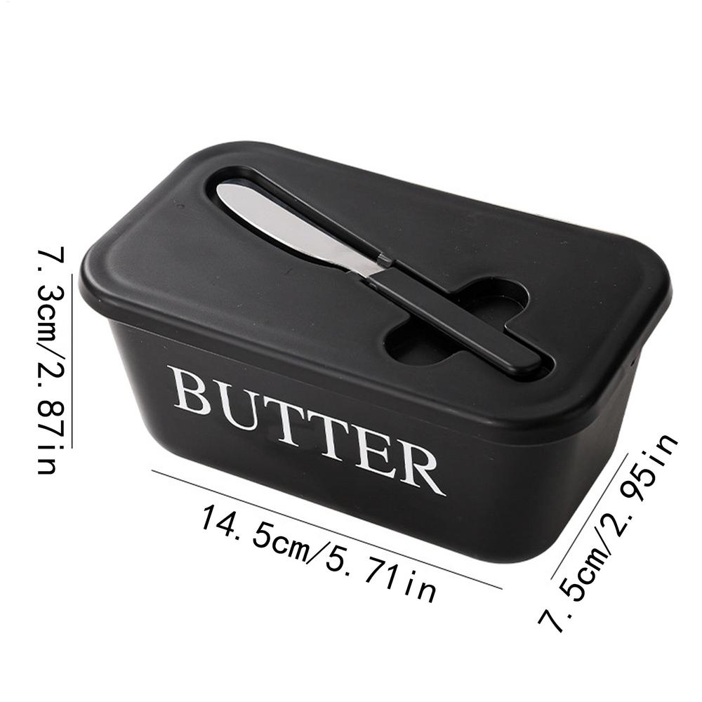 Large Capacity Butter Dish with Cutter Lid Airtight Clear Storage Container Kitchen Refrigerator Countertop Cheese Organizer