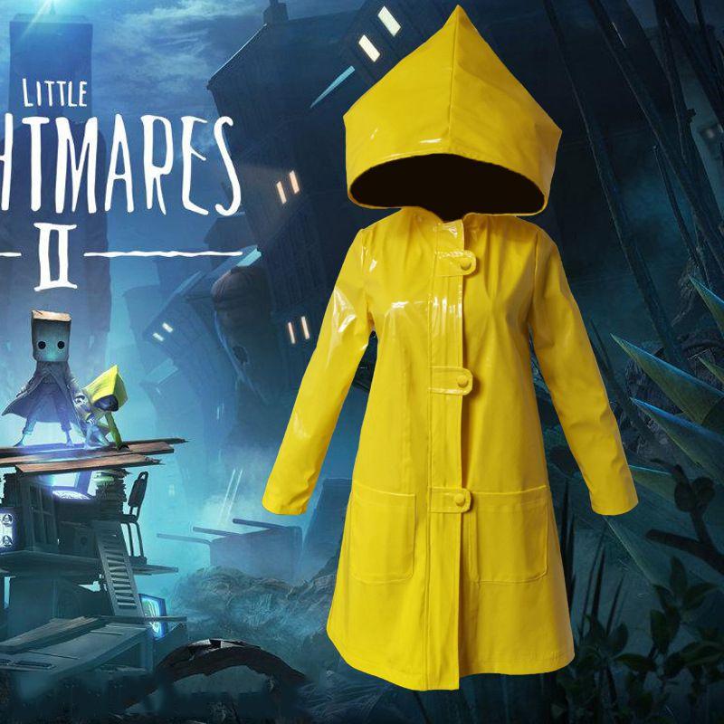 High Quality Waterproof Little Nightmares 2 Six Cosplay Costume Yellow Raincoat