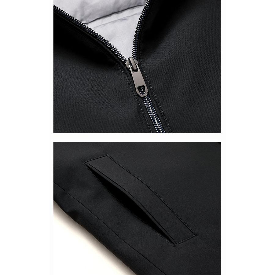 Herren Herbst und Winter warme weiße Entendaunen lange Daunenjacke herausnehmbare Innenweste Daunenmantel Papas Kleidung