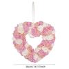 Heart Shaped Wreath Artificial Heart Rose Wreaths Decorative Holiday Ornament Cute Love Garland For Home Living Room