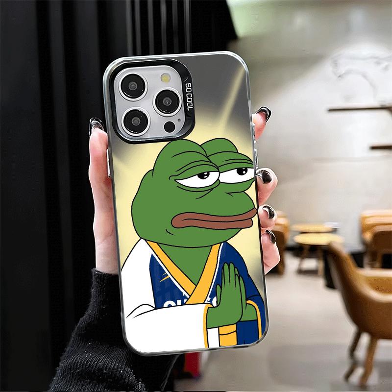 Funny Sad Forg P-Pepe Meme Shockproof Phone Case for iPhone 17 Air 16 16E 15 Pro Max 14 Plus 13 Mini 12 Back Cover Anti Fall Fun