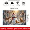 Christmas winter-themed banner background is suitable for indoor and outdoor Christmas-themed eventsZL