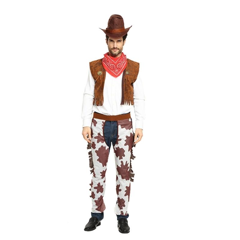 Western Cowboy/Cowgirl Costume Short Skirt,Pants,Hat Bandana Vest Halloween Fancy Dress Accessories Western Outfits Gift