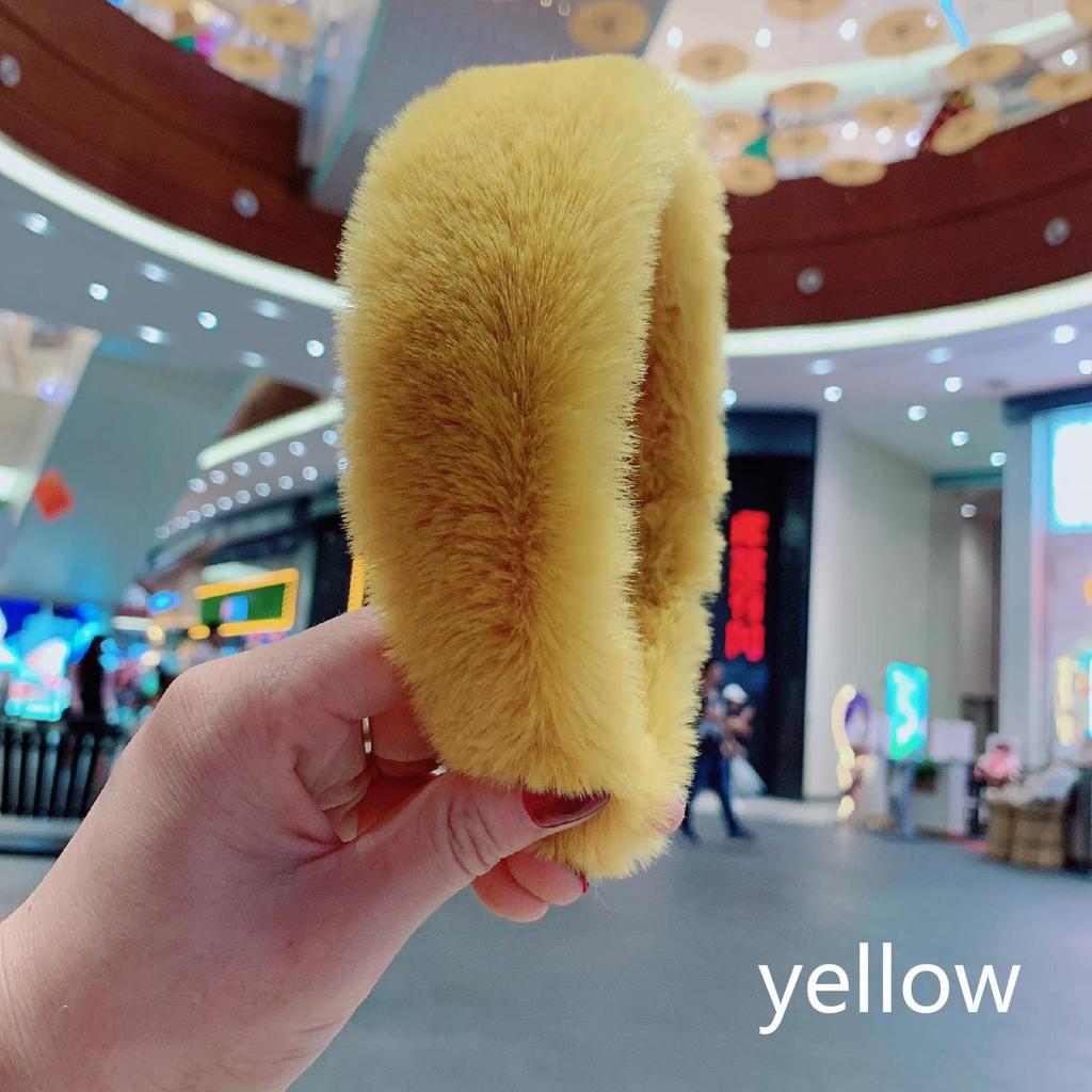 Women Hairbands Sweet Retro Women Elegant Rabbit Fur Hairbands Hair Accessories Girls Headwear Accessories