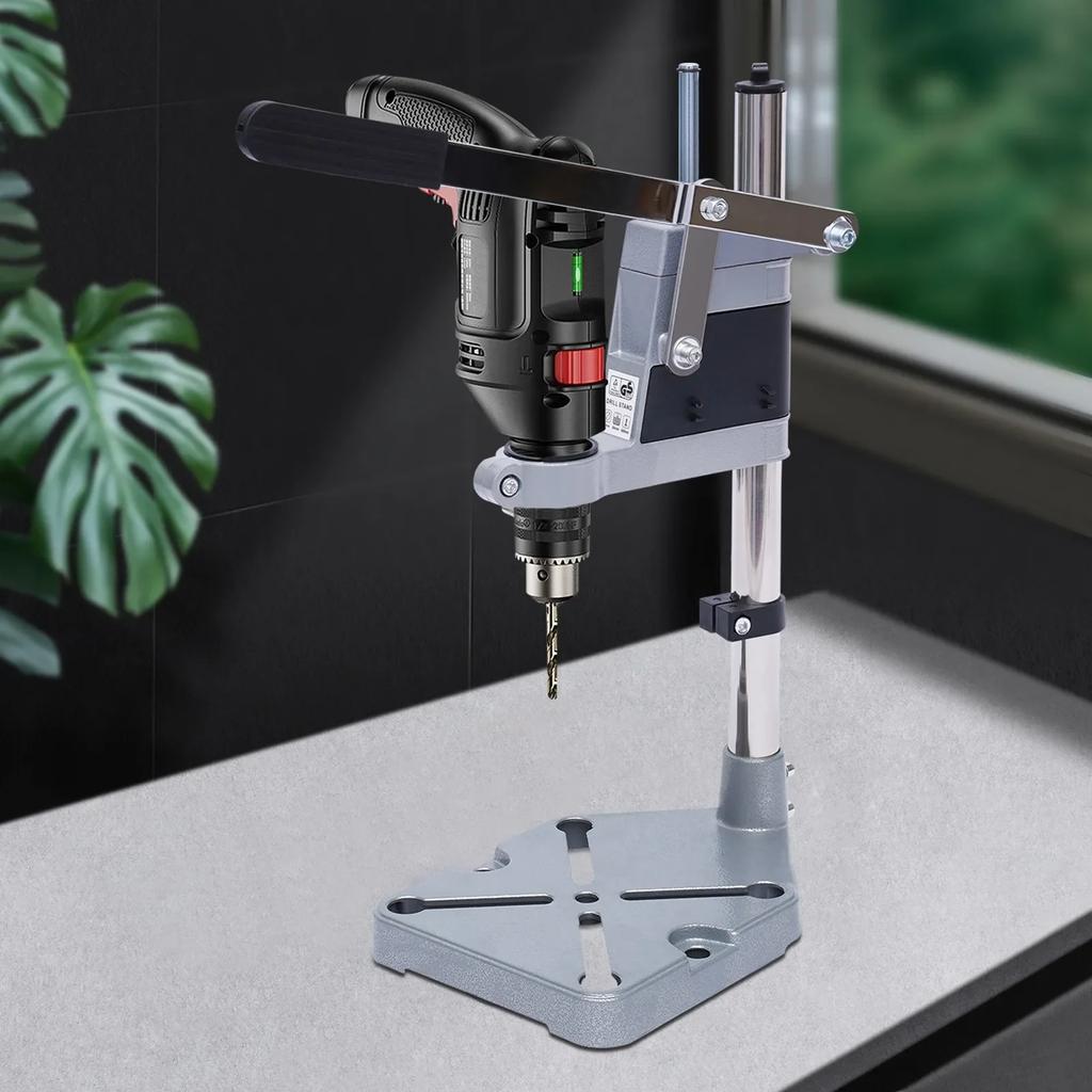 Portable Floor Drill Press Stand for Hand drill,Dual-hole Electric Adjustable Drill Press Stand,Workbench Repair Tool Accessory