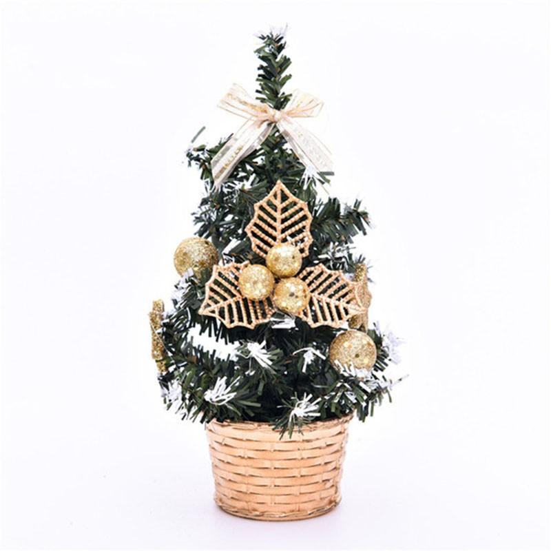 

Яскрава штучна міні-різдвяна ялинка, мініатюрна святкова настільна прикраса жовтий