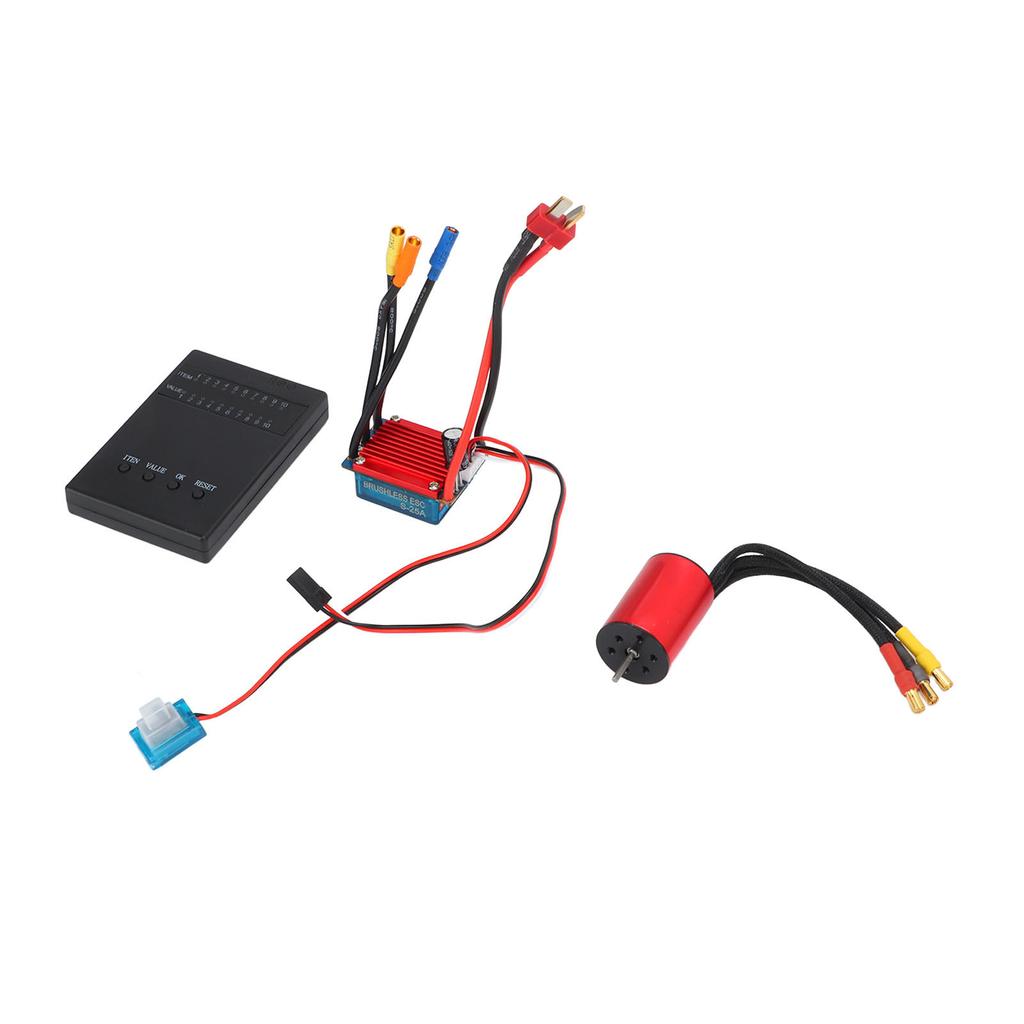 Brushless Motor ESC Kit S2435 4800KV Brushless Motor 25A Brushless ESC for 1/16 1/18 RC Car