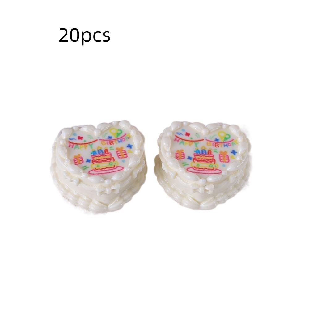 20pcs DIY Simulation Cake Handmade Miniature Food Toys Kawaii Doll Accessories  Art Supply