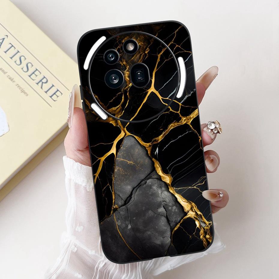 Beautiful Floral Painting Phone Case For Nothing Phone (3a) Pro Black Silicone Soft Cover For Nothing Phone3a 3a Pro Bumpers