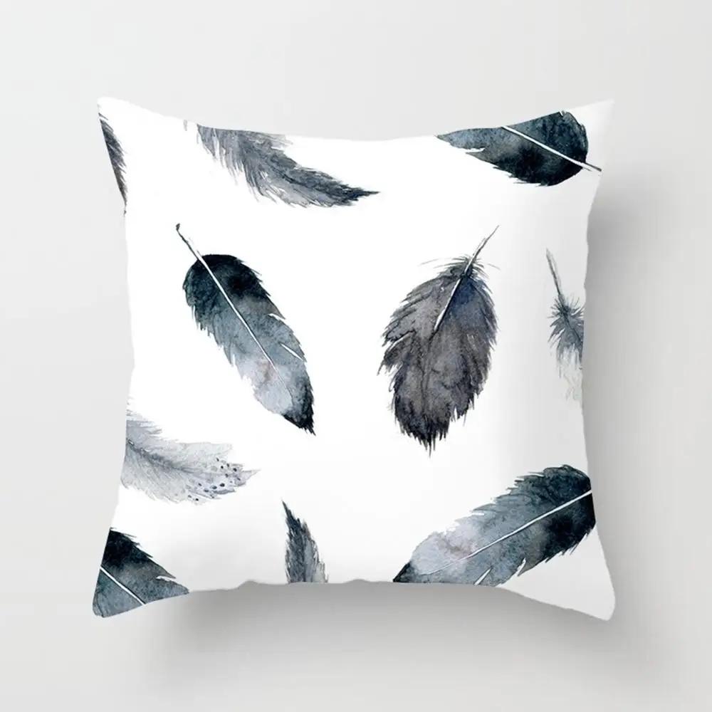 xcmNew Fashion Decorative Pillowcase BlackWhite Geometric Throw Cover Pillow Case Cushion For Living Room Square Home Decor