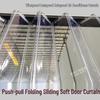 PVC Transparent Sliding Door Curtain - Windbreak, Rainproof, Household Partition