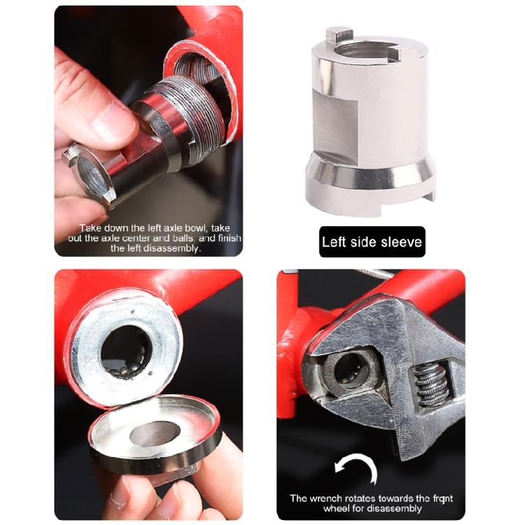 Bicycles Bottom Axes Tool Bike Crank Remover Steel Mountain Bike Bottom Bracket Removal Tool for Bicycles Centre Shafts