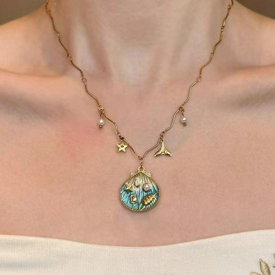 Retro Bohemian Sunflower Beaded Layered Necklace for Women - Light Luxury Clavicle Chain