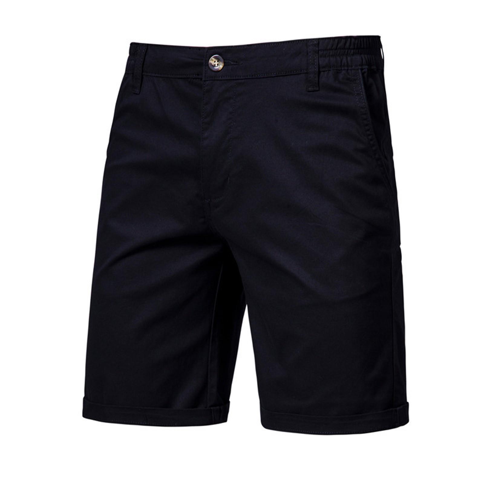 Men s Casual  Color Outdoors Pocket Beach Work Trouser Cargo Shorts Pant 34 чёрный