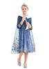 Velvet Elsa Princess Dress for Girls: Autumn/Winter Style with Puffy Skirt - Perfect for Performances and Christmas.