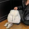 New personalized small and fresh portable plush backpack commuter pump fashionable simple street travel bag