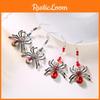 Dark Fantasy Alloy Spider Earrings With Electroplated Finish For Women Festival Wear