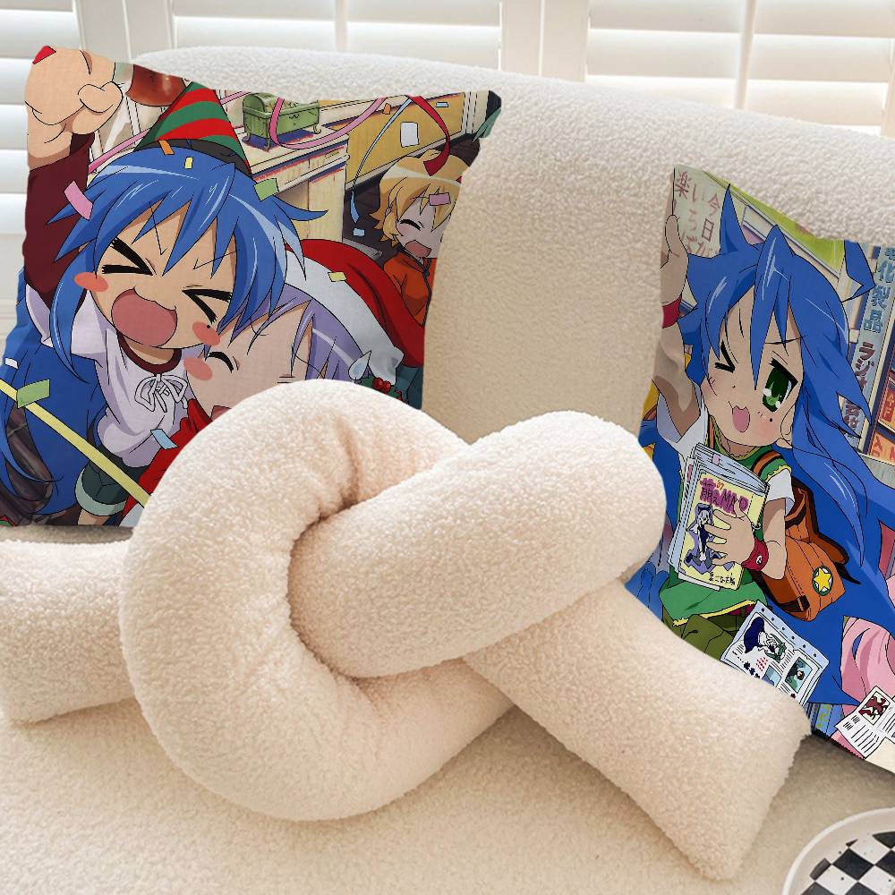 Anime Lucky Star Personalizovaný povlak na polštář Dětská ložnice Divoká párty Dekorace Povlak na polštář Dítě Narozeniny Oslava Dárek