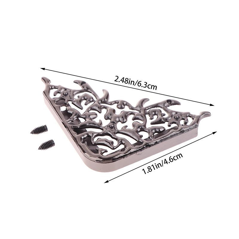 Metal Bags Corner Protectors With 2 Screws Handbags Clip Edges Hollow Fixed Decorative Buckle Diy Hardware Accessories
