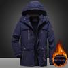 Men's Mid-Length Plus Velvet Thick Cotton Winter Jacket