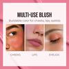 On The Go Blush Stick | Cream Formula| Multi-Use for Cheeks, Lips & Eyes |Long-Lasting |Infused with Vitamin E|Easy Color Payoff| Rouge Red – 6.5 G