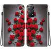 Handmade PU Leather Flip Case for Redmi Note 12 Pro 4G/ Redmi Note 11 Pro (4G 5G) Anti-Slip Shockproof Cover with Wrist Strap & Heart/Rose Cat Designs