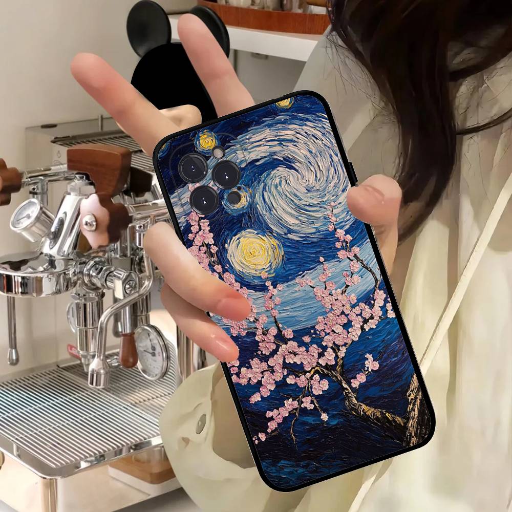 Van Gogh Cartoon Art Phone Case For IPhone 17 16 15 14 11 12 13 Mini Pro XS Max Plus Funda Shell
