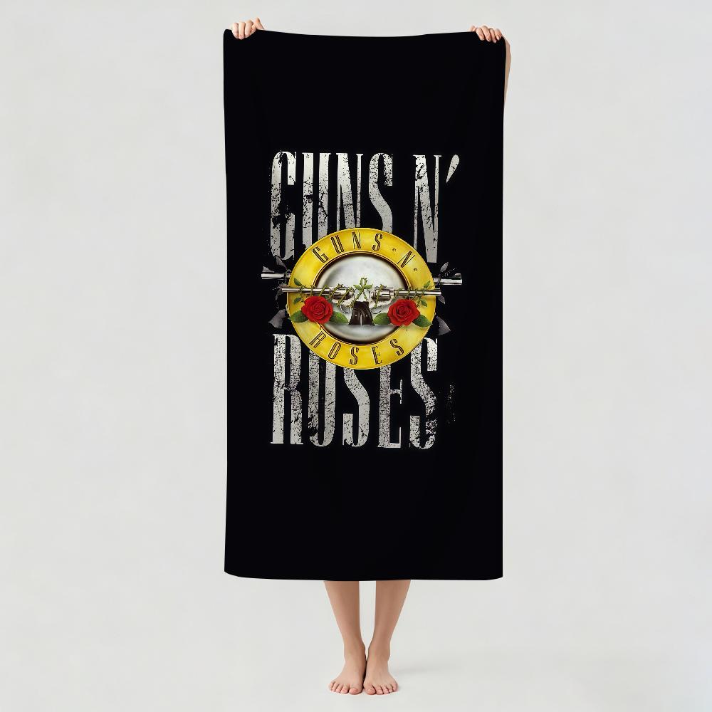 Rock band G-Guns N R-Roses Towel Drying Bath Towel Applicable To Light Swimming Camping Yoga Beach Out
