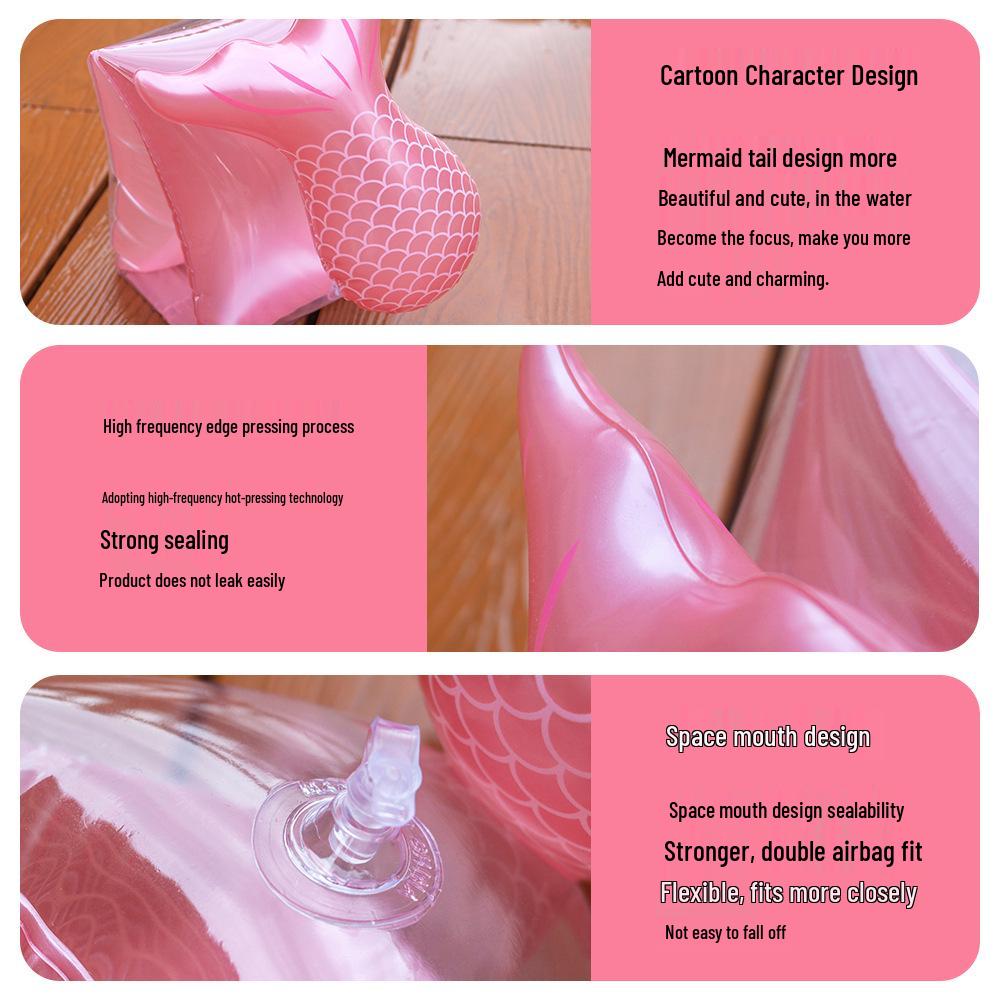 PVC Aufblasbare Schwimmflügel mit Doppel-Airbag-Auftrieb - Cartoon-Design Armbänder