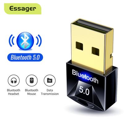 Essager Adattatore Dongle Bluetooth 5.0 USB per PC Computer Mouse Tastiera Wireless Ps4 Ricevitore Trasmettitore Bluetooth 5 Audio Aux
