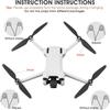 16PCS Black Plastic Propeller Blades For DJI Mini 3 Pro Drone Low Noise