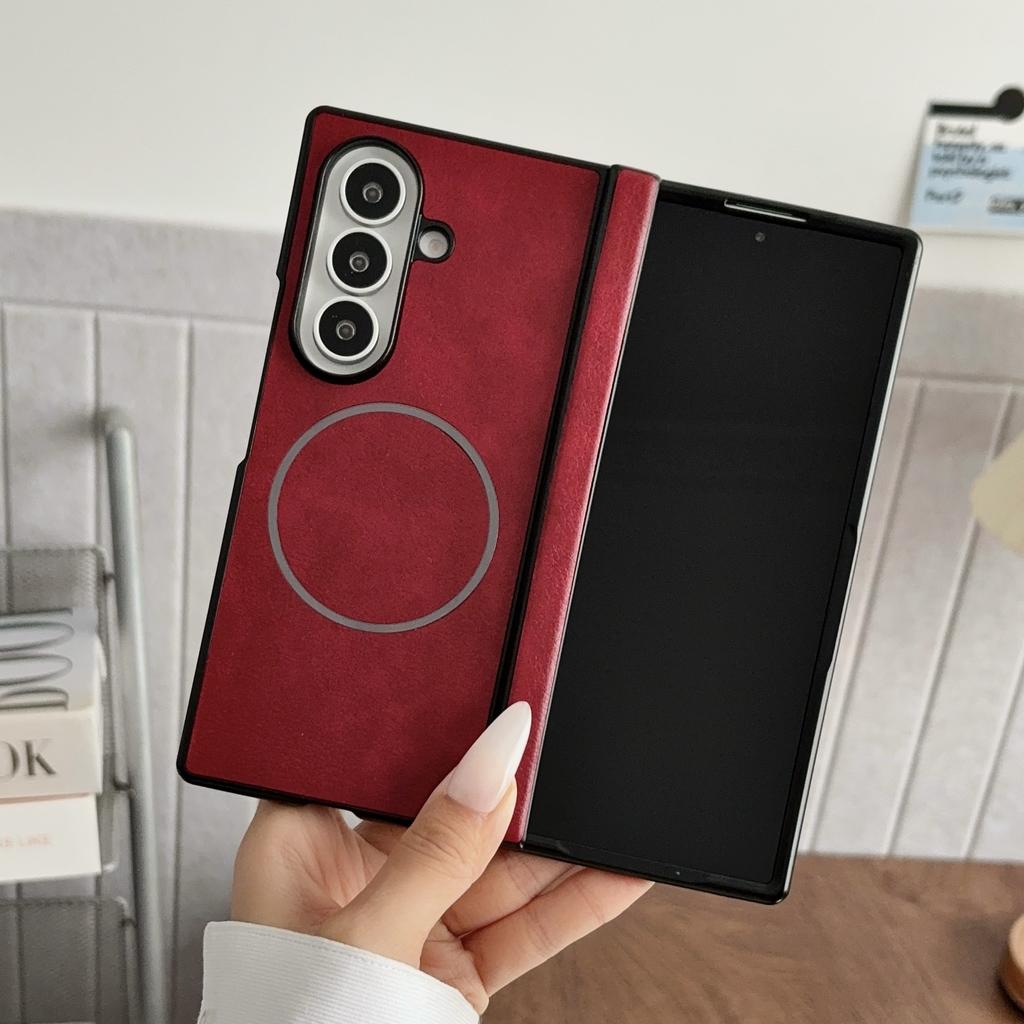 For Samsung Galaxy Z Fold 8 Ultra Case Business Crazy Horse Texture Magnetic Anti-Slip Shockproof Cover For Z Fold 8 Ultra Funda