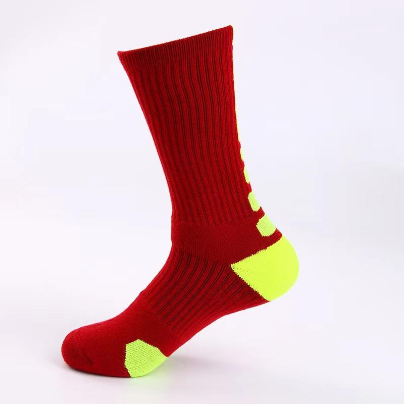 Men's Spring and Autumn Professional Basketball Running Sports Sweat Absorbing Towel Bottom High Socks
