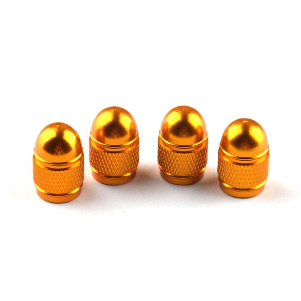 BFL1 4Pcs Colorful Bullet Aluminum Alloy Car Tire Valve Cap Modified Car Valve Cap Dust Cap Waterproof Tapones De Valvula золотой