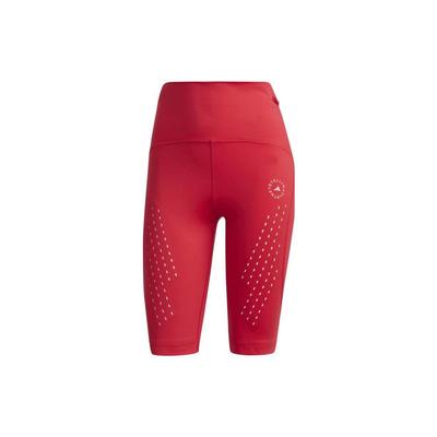 X Stella McCartney Colaboração Logo Sólido Estampado Shorts Fitness de Perna Reta Shorts Femininos Vermelho GU9489
