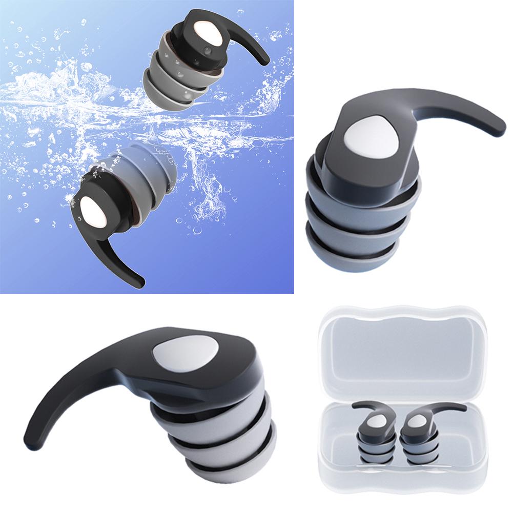 1 Pair Silicone Noise Reduction Earplug Soft Comfort Ear Protection Earplugs Reusable Soundproof Ear Plugs for Sleeping Swimming