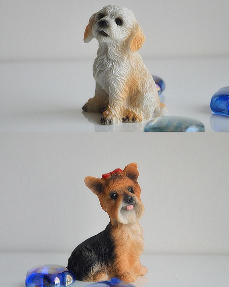 12 Pcs Miniature Dog Puppy Resin Craftwork Decorations Dollhouse Decoration Pet decorations