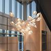 Designer Glass Cloud Staircase Pendant Light for Loft or Villa Living & Dining Rooms