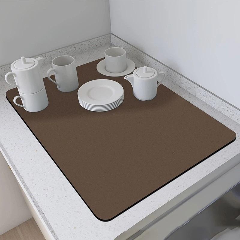 Absorbująca, szybkoschnąca, antypoślizgowa mata na blat kuchenny 30*40 cm, szybkoschnąca podkładka drenażowa do łazienki, na ekspres do kawy, do suszenia naczyń
