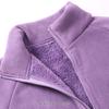 Kids Solid Color Fleece Jacket Boys Girls Stand Collar Zip Up Warm Coat Winter Outdoor