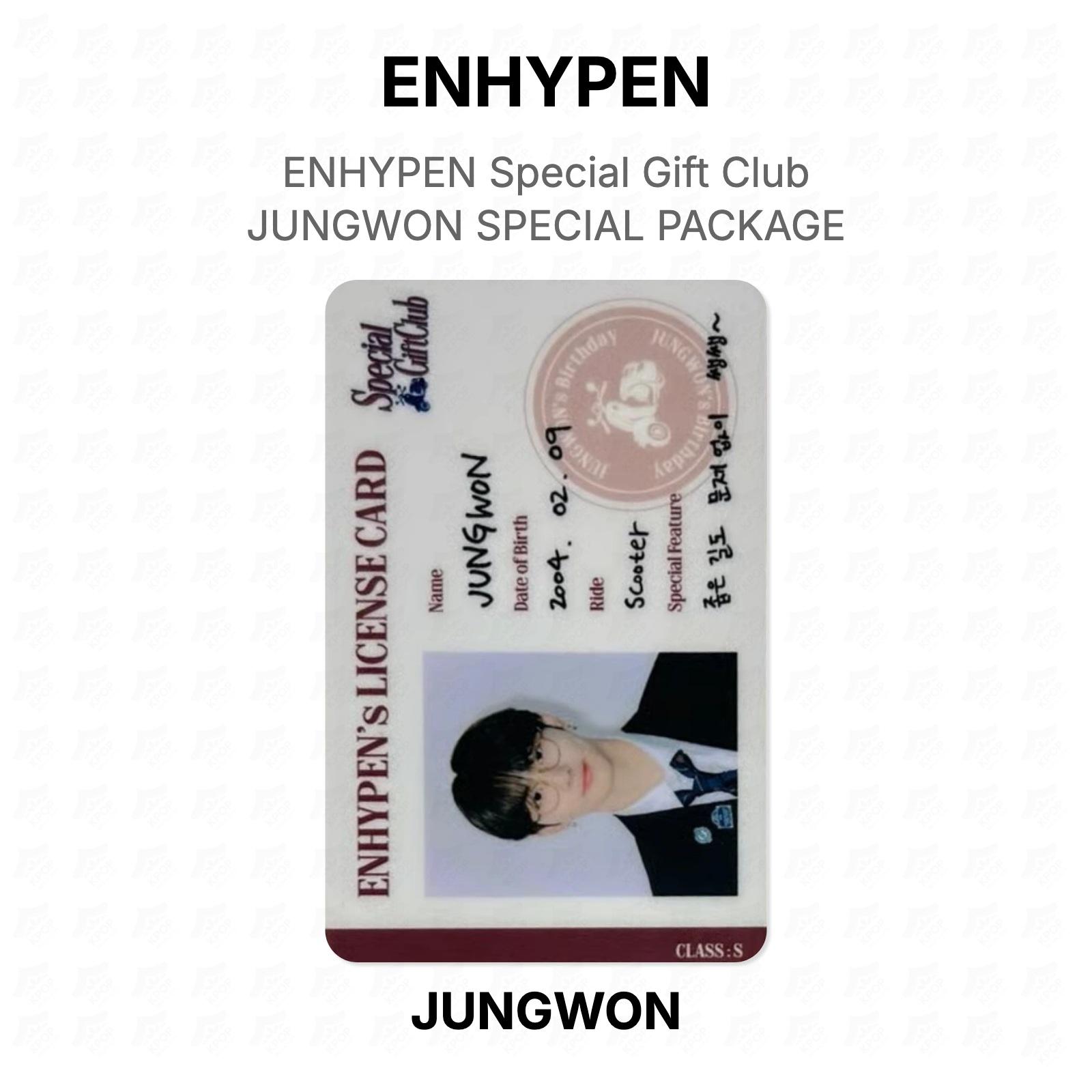 ENHYPEN Special Gift Club JUNGWON SPECIAL PACKAGE Official Photocard JUNGWON 02