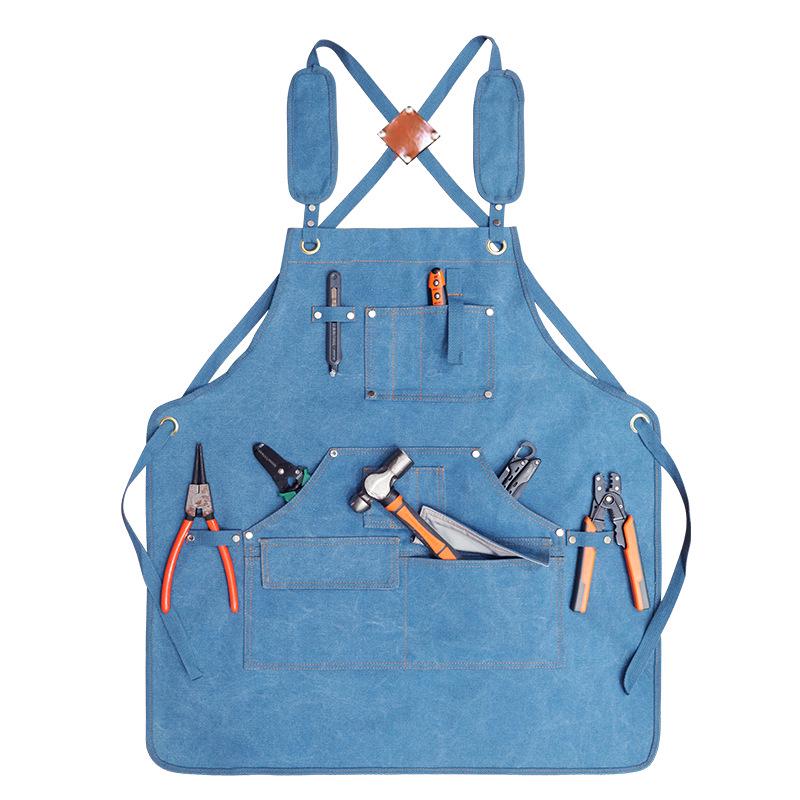 Art Studio Cross-Border Long Smock Apron, Oil & Watercolor Painting Canvas Apron